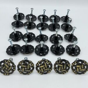 25 GlideRite Classic Celtic Medallion Cabinet Knobs Drawer Pulls Vintage Brass